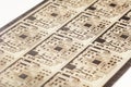 Defocused view of Billets of printed circuit boards for the manufacture of electronic components. Diy project. Electronics Royalty Free Stock Photo