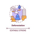 Deforestation concept icon