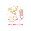 Deforestation concept icon