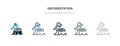 Deforestation icon in different style vector illustration. two colored and black deforestation vector icons designed in filled,