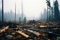 Deforestation in rural areas Royalty Free Stock Photo