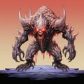 Evil Demon: Detailed Comic Book Art In Snes Jrpg Style