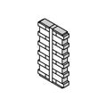 deformed rebar isometric icon vector illustration Royalty Free Stock Photo