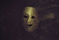 Deformed scary mask in the dark water Royalty Free Stock Photo