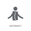Deformity icon. Trendy Deformity logo concept on white background from Artificial Intelligence collection