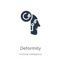 Deformity icon vector. Trendy flat deformity icon from artificial intellegence and future technology collection isolated on white