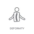 Deformity linear icon. Modern outline Deformity logo concept on