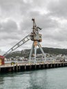 Defunct crane at Wellington docks new Zealand Royalty Free Stock Photo