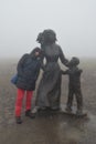 Defying rain, fog and wind at the North Cape Norway