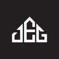 DEG letter logo design on black background. DEG creative initials letter logo concept. DEG letter design