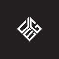 DEG letter logo design on black background. DEG creative initials letter logo concept. DEG letter design