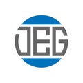DEG letter logo design on white background. DEG creative initials circle logo concept.