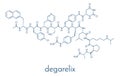 Degarelix prostate cancer drug molecule. Skeletal formula. Royalty Free Stock Photo