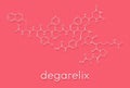 Degarelix prostate cancer drug molecule. Skeletal formula. Royalty Free Stock Photo