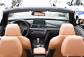 Deggendorf, Germany - 23. APRIL 2016: interior of a 2016 BMW 4 Series Convertible during the luxury cars presentation in Deggendo Royalty Free Stock Photo