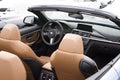 Deggendorf, Germany - 23. APRIL 2016: interior of a 2016 BMW 4 Series Convertible during the luxury cars presentation in Deggendo Royalty Free Stock Photo