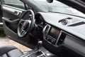 Deggendorf, Germany - 23. APRIL 2016: interior of a 2016 Porsche Macan Turbo SUV during the luxury cars presentation in