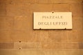 Degli Uffizi Squere Royalty Free Stock Photo