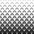 Degrade halftone art deco fading pattern. Black diamond fades patern isolated on white background. Geometric design. Faded Royalty Free Stock Photo