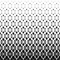 Degrade halftone fading abstract pattern. Black fades patern isolated on white background. Geometric faded design. Faded geometry