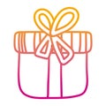 Degraded line close present box with ribbon bow