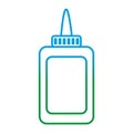 Degraded line glue bottle school utensil style