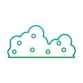 Degraded line nature fluffy beauty cloud icon