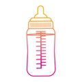 Degraded line plastic bottle feeding baby nutrition
