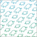 Degraded line silhouette hippopotamus safari animal background