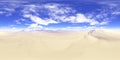 360 degree alien desert landscape. Equirectangular projection, environment map, HDRI spherical panorama Royalty Free Stock Photo