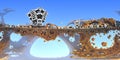 360 degree alternative abstract world, equirectangular projection, environment map. HDRI spherical panorama Royalty Free Stock Photo