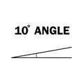10 degree angle. Geometric mathematical angle with arrow vector icon isolated on white background. Educational learning materials