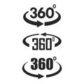 360 degree angle vector icon