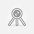 360 degree camera on tripod outline vector icon Royalty Free Stock Photo