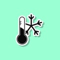 Degree of cooling sticker style icon. Simple thin line, outline, glyph, flat vector of wash icons for ui and ux, website or mobile Royalty Free Stock Photo