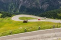 180 degree curve on the Grossglockner High Alpine Road. Austria