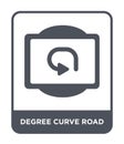 degree curve road icon in trendy design style. degree curve road icon isolated on white background. degree curve road vector icon Royalty Free Stock Photo