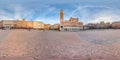 360 degree equirectangular panorama of Piazza del Campo, Siena