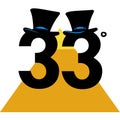 33 degree freemason master mountain gold egypt pyramid cartoon