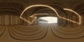 360 degree full panorama environment map of empty concrete industrial basement hall futuristic design 3d render