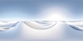 360 degree full panorama environment map of futuristic abstract environment with sky and sun 3d render illustration hdri