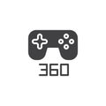 360 degree gamepad vector icon