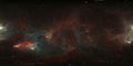 360 degree giant nebula after a supernova explosion, equirectangular projection, environment map. HDRI spherical panorama