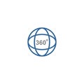 360degree icon vector design symbol