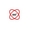 360degree icon vector design symbol Royalty Free Stock Photo
