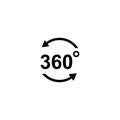 360degree icon vector design symbol Royalty Free Stock Photo