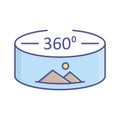 360 degree image Flat inside vector icon which can easily modify or edit