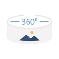 360 degree image Flat inside vector icon which can easily modify or edit