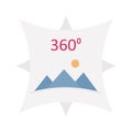 360 degree image Flat inside vector icon which can easily modify or edit
