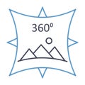 360 degree image Flat inside vector icon which can easily modify or edit